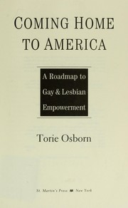 Cover of: Coming home to America by Torie Osborn