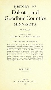 Cover of: History of Dakota and Goodhue counties, Minnesota by Franklyn Curtiss-Wedge