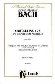 Cover of: Cantata No. 122: Das Neugebor'ne Kindelein
