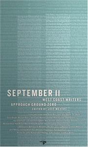 Cover of: September 11: West Coast Writers Approach Ground Zero
