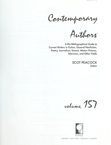 Contemporary authors by Scot Peacock, Kathleen J. Edgar, editors.