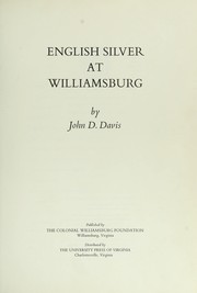 Cover of: English silver at Williamsburg: [catalog]
