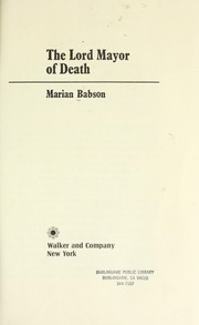 Cover of: The lord mayor of death