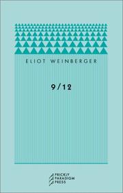 Cover of: 9/12 by Eliot Weinberger