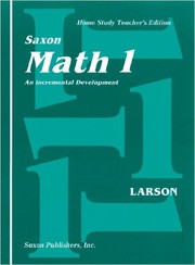 Cover of: Saxon Math 1: An Incremental Development Home Study Teacher's Edition