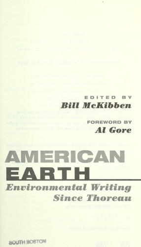 American Earth Environmental Writing Since Thoreau