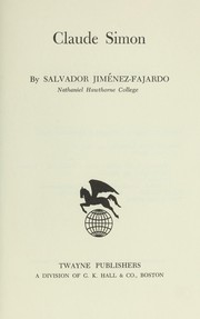 Claude Simon by Salvador Jiménez-Fajardo