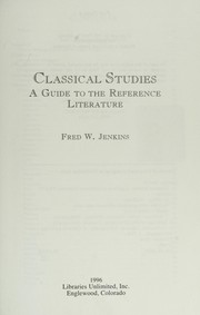 Cover of: Classical studies by Fred W. Jenkins