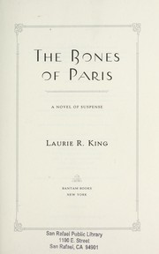 Cover of: The bones of Paris: a novel of suspense