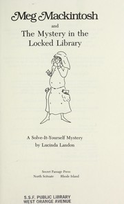 Cover of: Meg Mackintosh and the Mystery in the Locked Library by Lucinda Landon