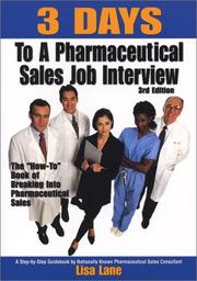 Cover of: 3 Days to a Pharmaceutical Sales Job Interview