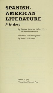 Historia de la literatura hispanoamericana by Enrique Anderson Imbert