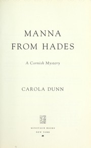 Cover of: Manna from Hades: a Cornish mystery