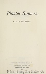 Cover of: Plaster sinners by Colin Watson