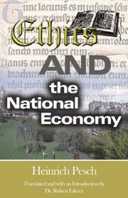 Cover of: Ethics and the national economy