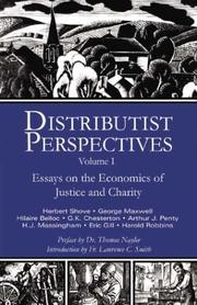 Cover of: Distributist perspectives by [compiled by John Sharpe ... [et al.]].