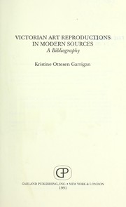 Cover of: Victorian art reproductions in modern sources: a bibliography