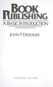 Cover of: Book publishing : the basic introduction by 