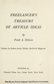 Cover of: Freelancer's treasury of article ideas.