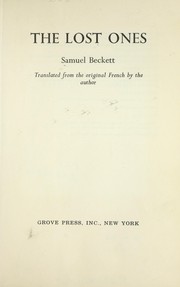 Cover of: The lost ones by Samuel Beckett