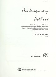 Cover of: Contemporary Authors, Vol. 135