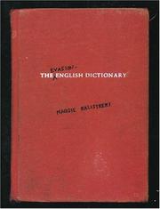 Cover of: The Evasion-English dictionary