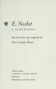Cover of: E. Nesbit; a biography by 