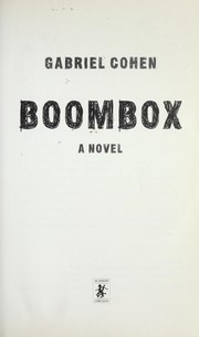 Cover of: Boombox by Gabriel Cohen