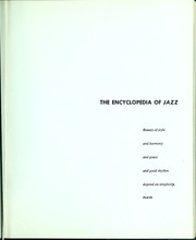 The Encyclopedia of jazz by Leonard Feather