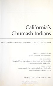 Cover of: California's Chumash Indians: a project of the Santa Barbara Museum of Natural History Education Center