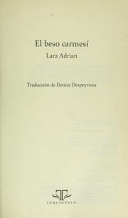 Cover of: El beso carmesi by Lara Adrian