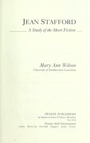 Cover of: Jean Stafford: a study of the short fiction