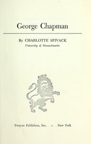 Cover of: George Chapman. by Charlotte Spivack