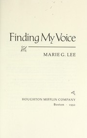 Cover of: Finding my voice