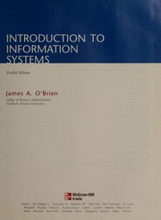 Cover of: Introduction to information systems by James A. O'Brien, James A. O'Brien