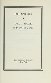 Cover of: Old Raiger, and other verse