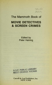 Cover of: The mammoth book of movie detectives & screen crimes