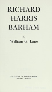 Richard Harris Barham by William Guerrant Lane