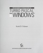 Cover of: Programmer's introduction to Turbo Pascal for Windows