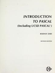 Cover of: Introduction to Pascal (including UCSD Pascal) by Rodnay Zaks