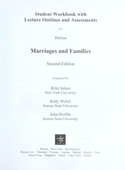 Cover of: Student Workbook with Lecture Notes and Assessments for Shehan Marriages and Families, 2nd Edition | 