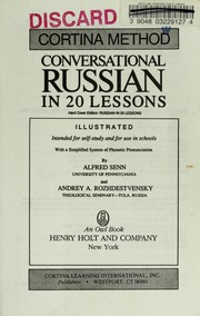 Cover of: Conversational Russian in 20 lessons by Alfred Erich Senn