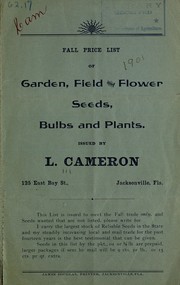 Cover of: Fall price list of garden, field and flower seeds, bulbs and plants