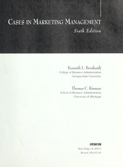 Cover of: Cases in marketing management by Kenneth L. Bernhardt