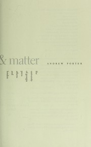 Cover of: The theory of light and matter by Andrew Porter