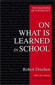 Cover of: On what is learned in school