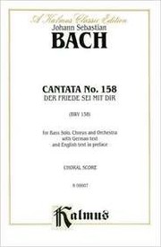 Cover of: Cantata No. 158 by Johann Sebastian Bach