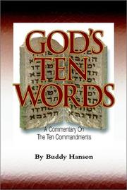 Front cover of God's Ten Words by Buddy Hanson