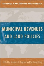 Cover of: Municipal revenues and land policies