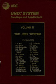 Cover of: UNIX System Readings and Applications Volume II: The UNIX System